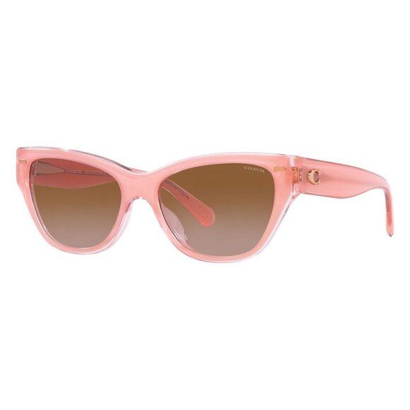 New COACH CH570 Pink Cat Eye HC8370U 574313 Sunglasses Women - Picture 1 of 4
